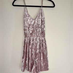 Pink Velvet Romper